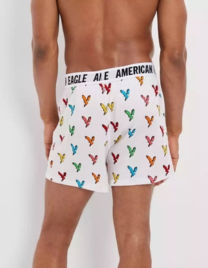 Shorts De Bain American Eagle AEO Shadow Eagle Ultra Soft Blanche Homme | VXD-36895526